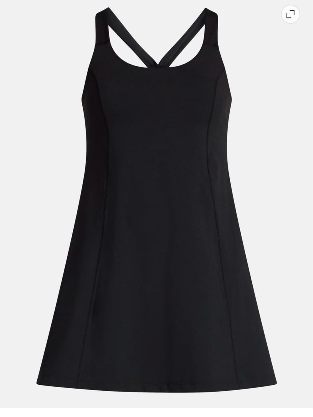 Avia Black Cross-Back A-Line Mini Dress built in shorts new with tags L (12-14)